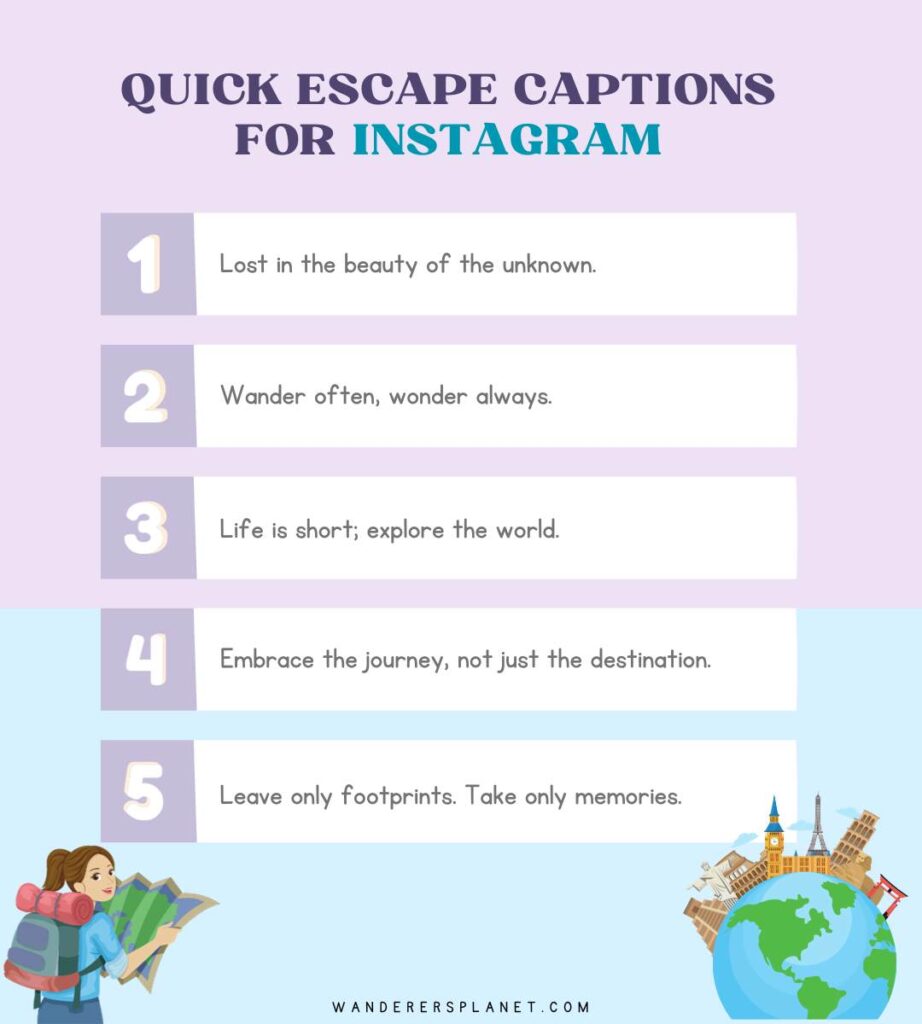 Quick Escape Captions for Instagram