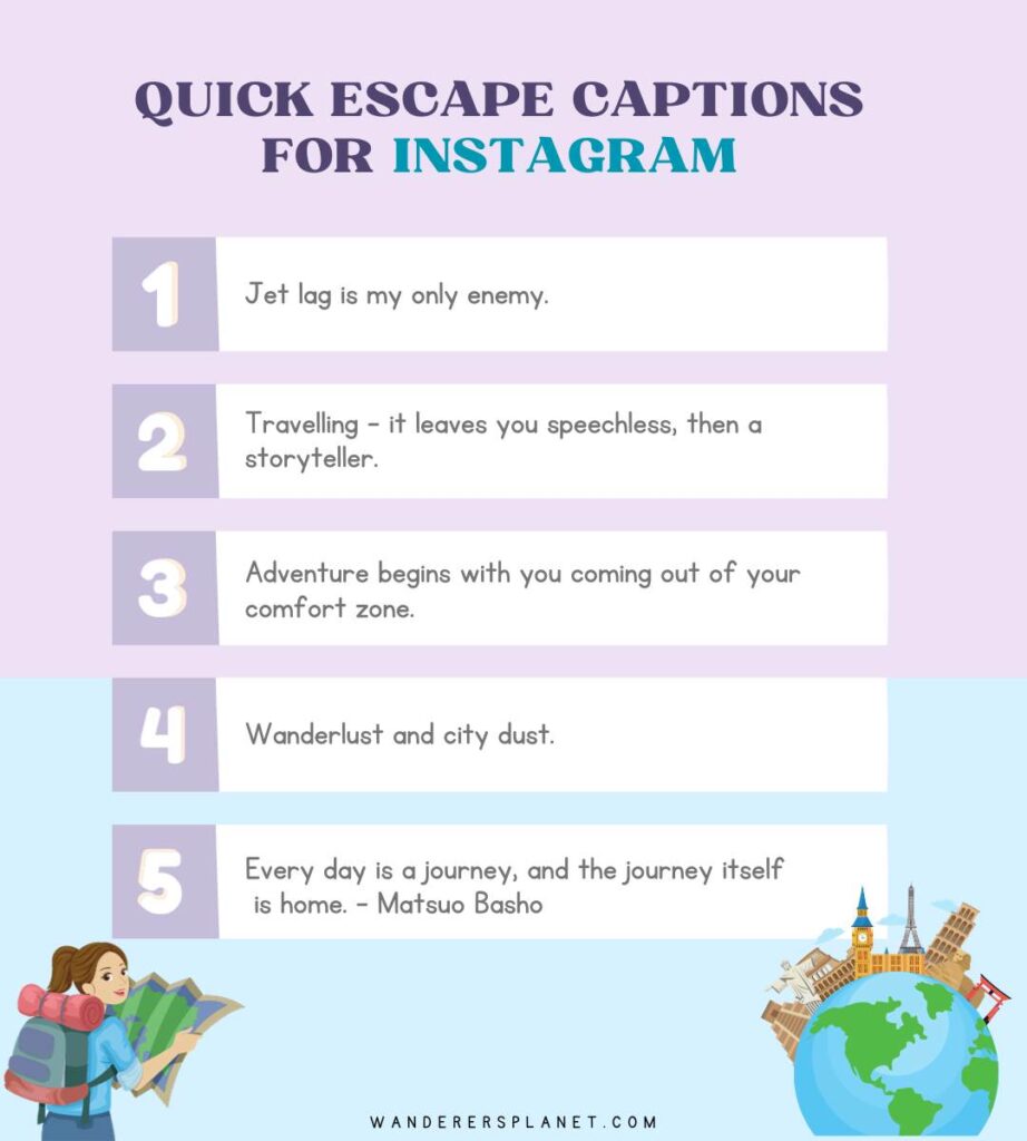 Quick Escape Captions for Instagram