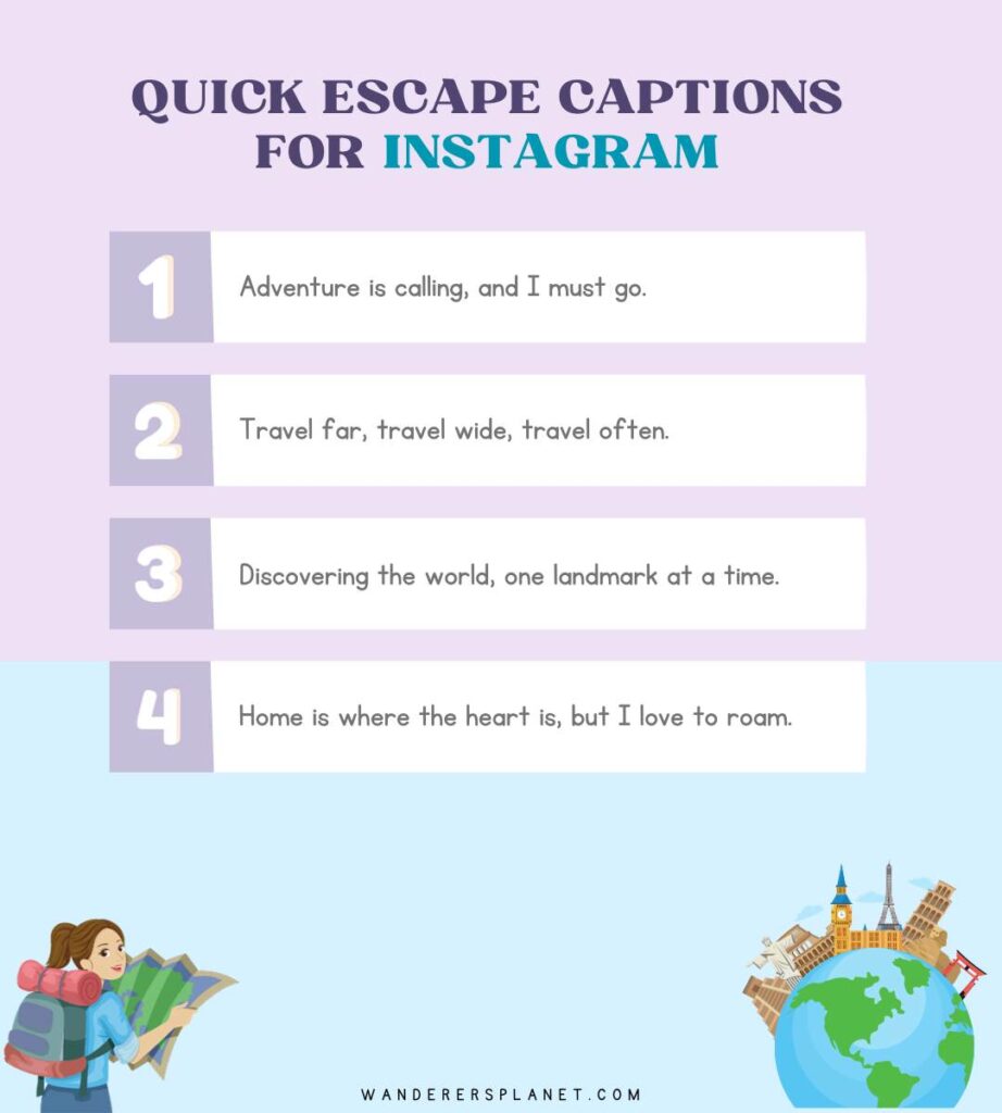 Quick Escape Captions for Instagram