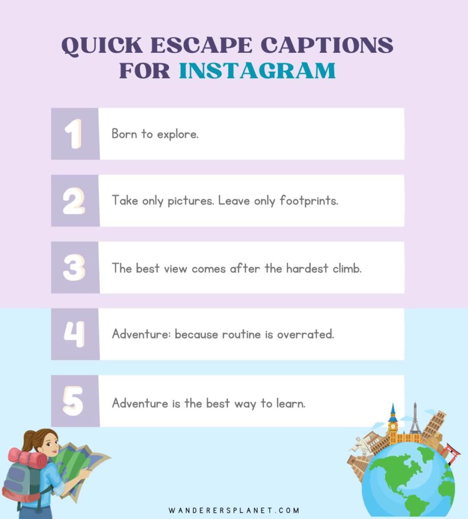 Quick Escape Captions for Instagram